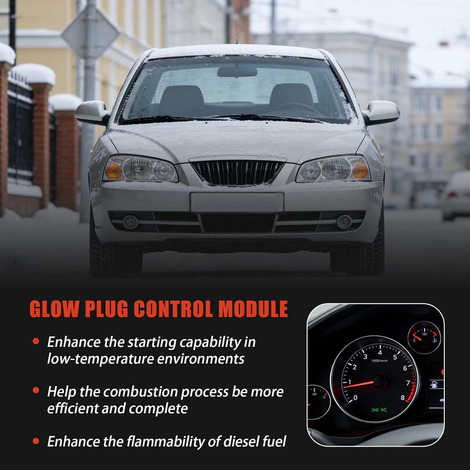 36720-3A100 Glow Plug Controller for 2015~2018 Kia Soul 1.6L; 2007-2012 Hyundai Elantra Veracruz; Glow Plug Controller Switch 36720-3A000 Diesel Glow Plug Control Module