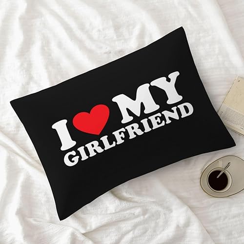 Miniatura 7 de REDVIT I Love My Girlfriend - Fundas de almohada decorativas para el hogar, 20 x 26 pulgadas, para cama, sofá, automóvil, cafetería, hotel, funda de