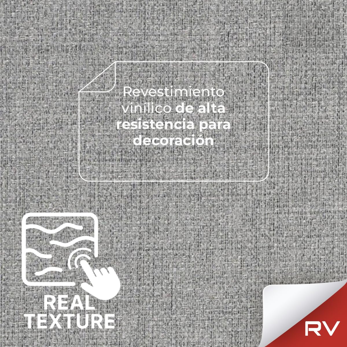 Vinilo de Alta Resistencia para Decoración - Lino Gris Claro - 62 x 200 cm