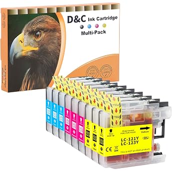 D&C LC123XL Cartridges LC123 Compatible with Brother LC123 LC-123 LC123 XL Cartridges for Brother MFC-J4410DW MFC-J6920DW DCP-J4110DW MFC-J6720DW DCP-J552DW MFC-J6520DW MFC-J870DW 3Cyan 3Yellow 3Magenta