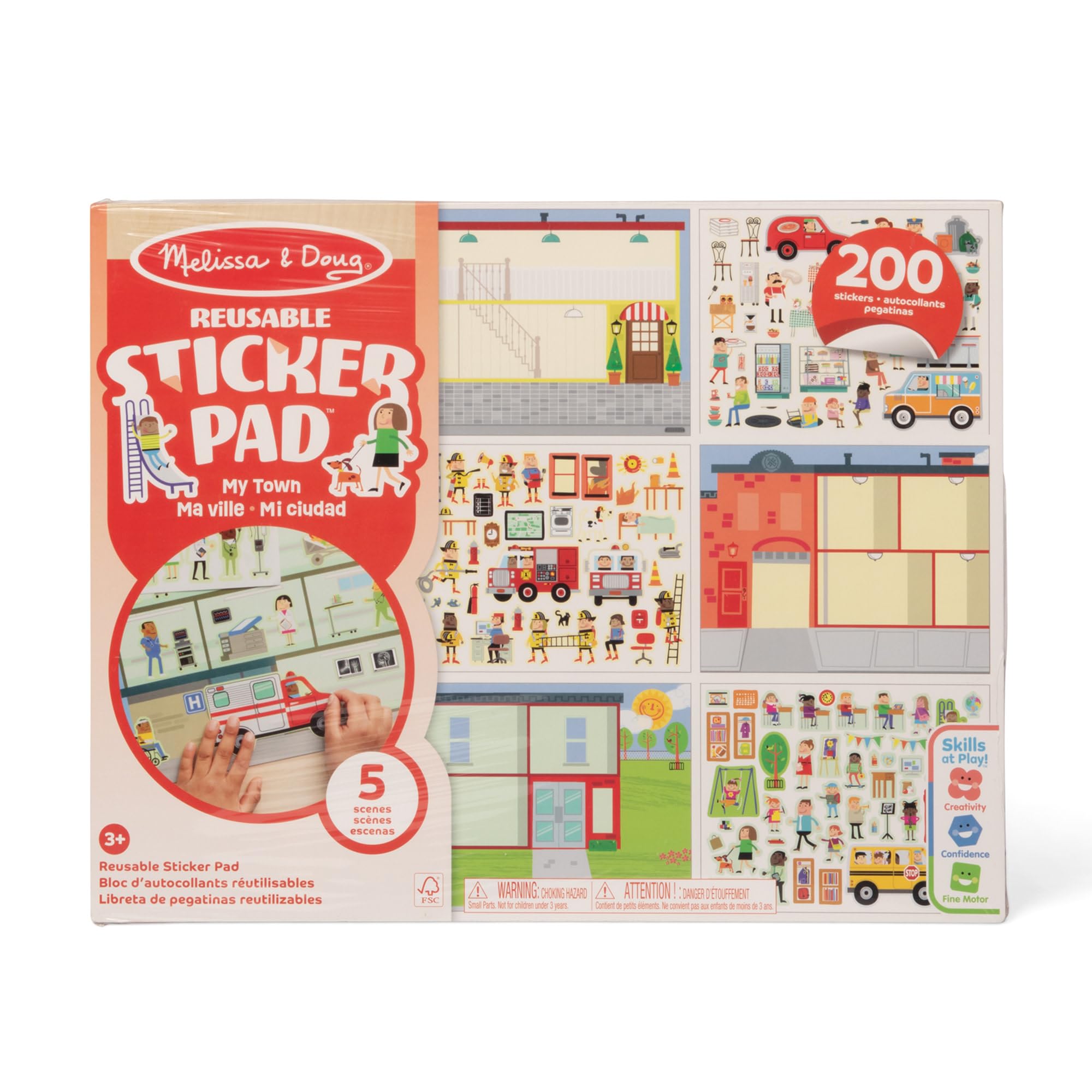 Melissa & Doug - Bloc de Pegatinas Infantiles Hábitats, Naturaleza - Libro Pegatinas Reutilizables: 150 Autoadhesivos, 5 Escenas, 6074872, Manualidades Niños, Regalo Niño 3 años + Stickers Infantiles — view 12