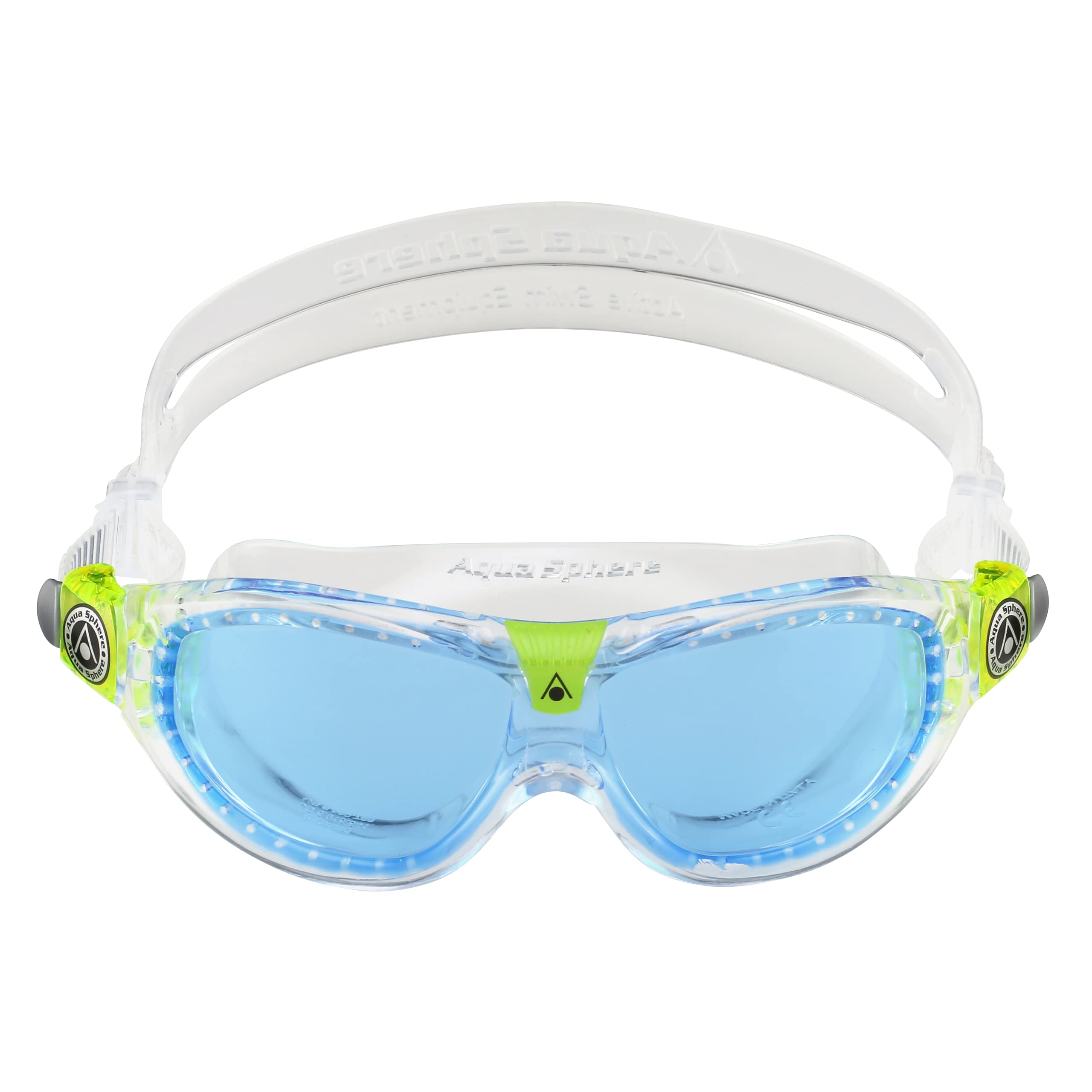 Aqua Sphere Seal Kid 2 Kids Swim Goggles - Ultimate Underwater Vision, Anti Scratch Lens & Hypoallergenic Unisex Children,Blue Tinted Lens,Transparent Frame,One Size,MS5060000LB