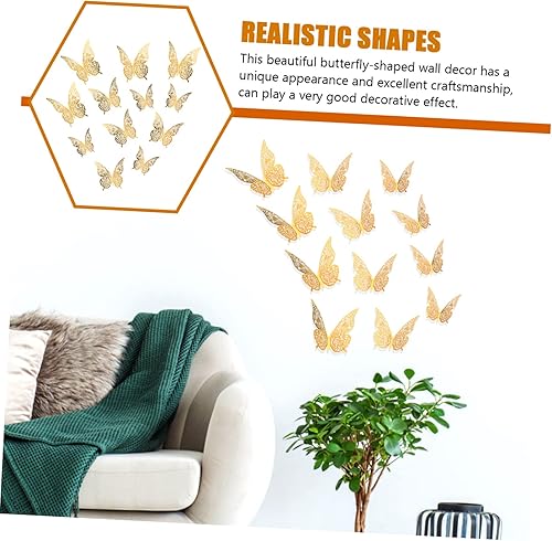 Miniatura 2 de Hemobllo 3 juegos de calcomanías decorativas para dormitorio, mariposas, adorno de fiesta de cumpleaños, decoración de pared, decoración de pared,