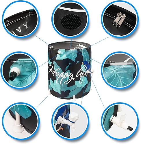 Miniatura 6 de KMJETNIVY Sistema de recolección de agua de lluvia plegable anticolapso de 1.76oz, tanque de almacenamiento de agua portátil, atrapasueños de jardín