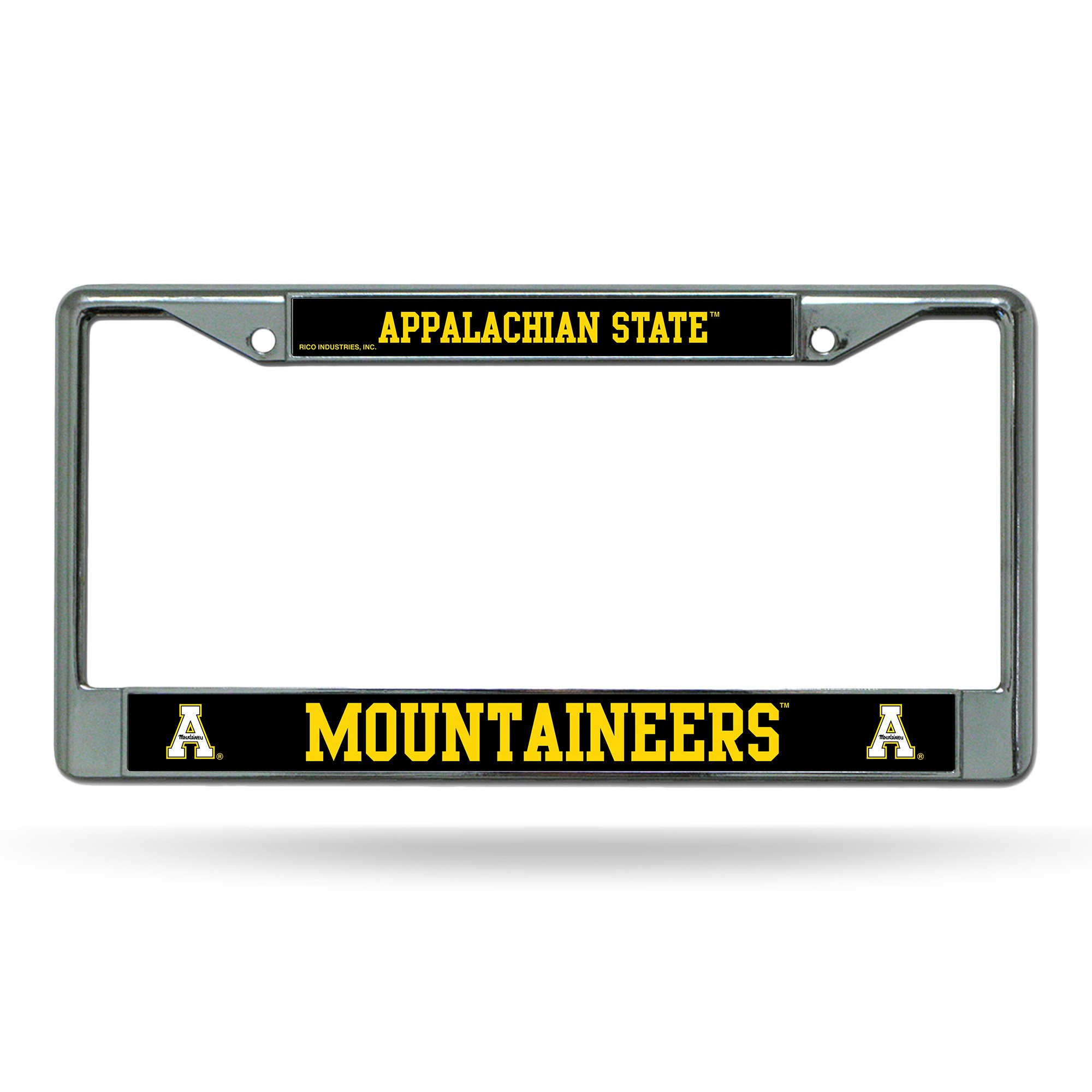 Rico Industries NCAA Appalachian State Mountaineers Standard Chrome License Plate Frame, 6 x 12.25-inches