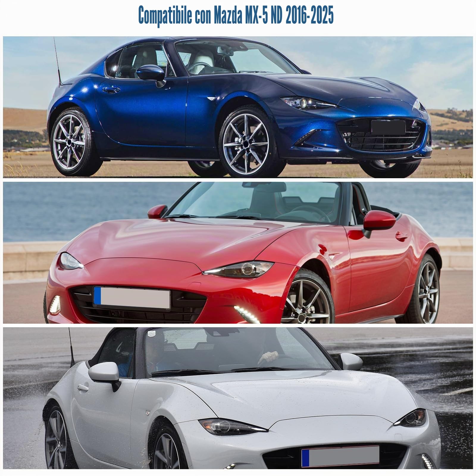 Copertura del Parabrezza Dell'auto Sostituzione per Mazda MX-5 2016-2024, Parasole per Parabrezza per Auto all'interno Pieghevole, Protezione Antipolvere Riflettente UV