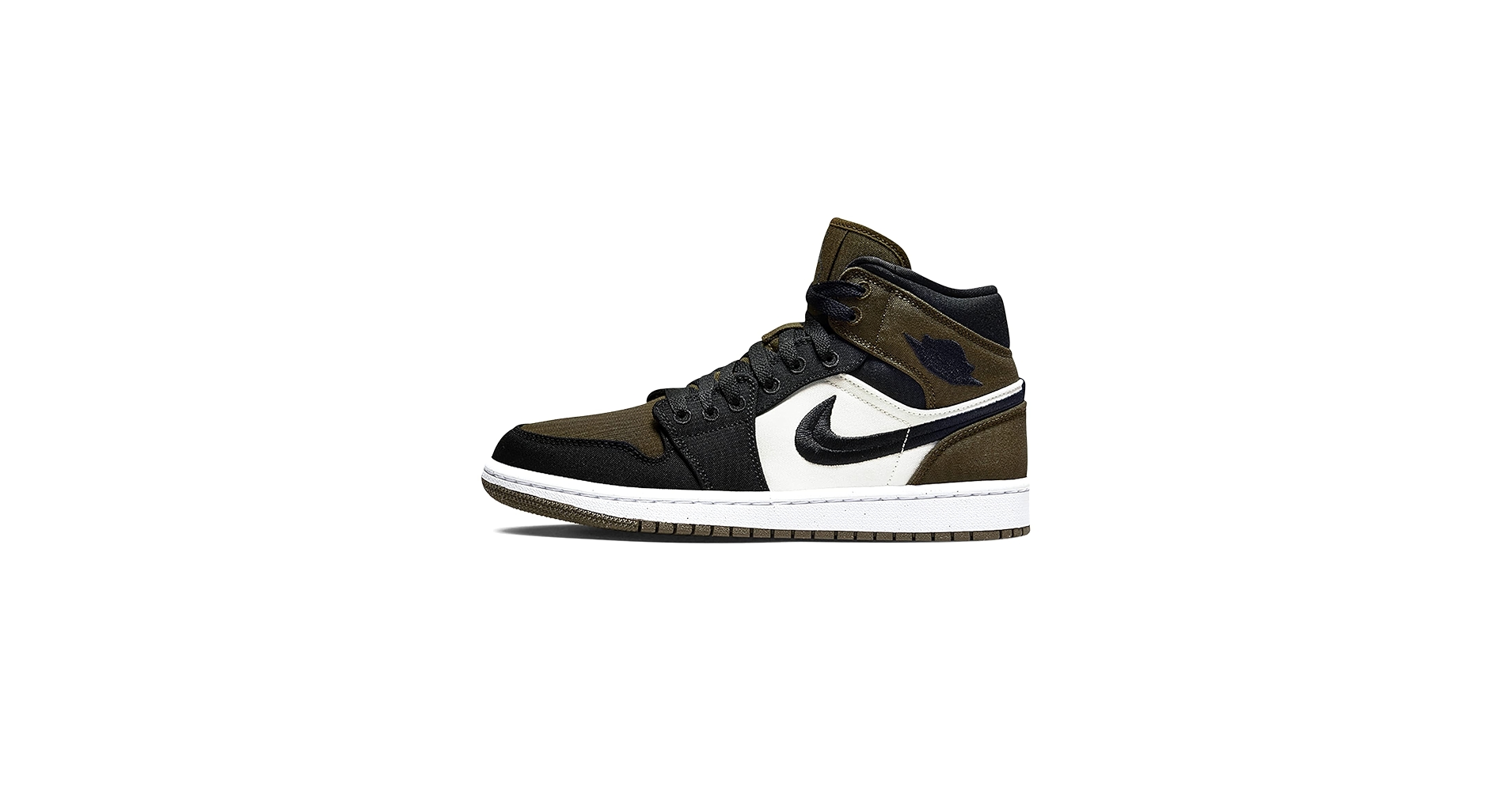 靴 Nike WMNS Air Jordan 1 Mid \"Olive Toe\" Amazon.com | Jordan Womens WMNS Air 1 Mid SE DV0427 301