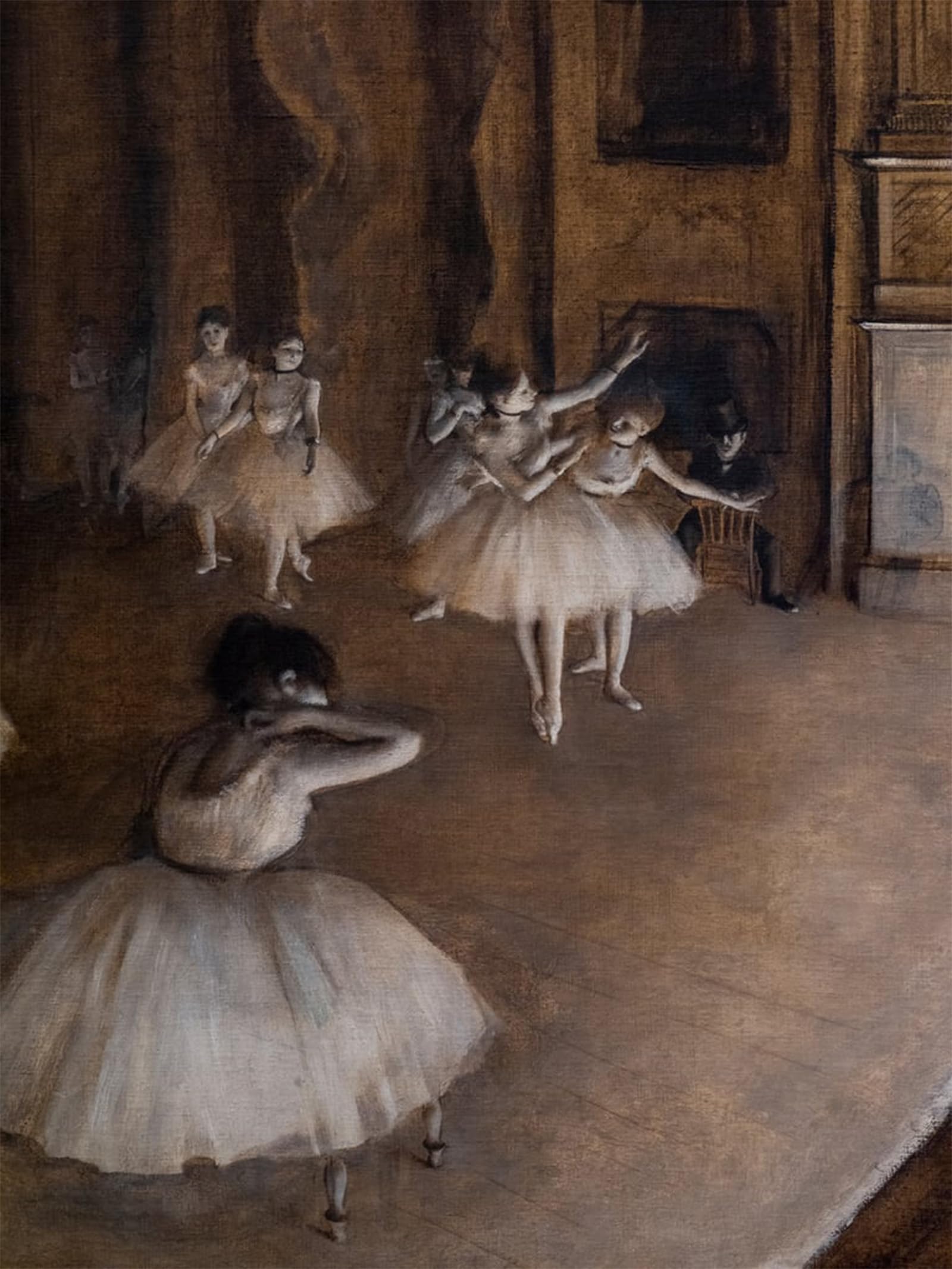 SERENDIPITP Vintage Wall Art Canvas Nordic Poster Canvas Print Picture Ballet Repetition on the Scene by Edgar Degas Wall Art Poster for Home Decor 60x90cm