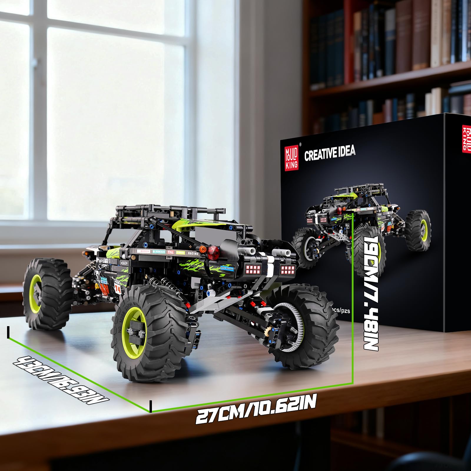 Mould King 18002 RC Klimwagen Bouwpakketten voor Jongens, 1879 Stuks MOC Bouwstenen 4X4 Off-Road Truck Model Sets, Stam Afstandsbediening Auto Bouwstenen Speelgoed voor Kinderen Mould King 18002 RC Klimwagen Bouwpakketten voor Jongens, 1879 Stuks MOC Bouwstenen 4X4 Off-Road Truck Model Sets, Stam Afstandsbediening Auto Bouwstenen Speelgoed voor Kinderen