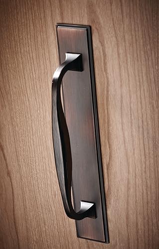 Miniatura 2 de Richelieu Hardware BP104596BORB Tremblant Collection 3-34 pulgadas (3.780 in) de centro a centro, placa posterior de transición, bronce aceitado