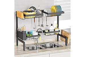 Kitchen Dish Drying Rack with Adjustable Size