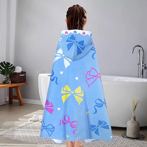 Miniatura 98 de Toalla de baño/piscina/playa con capucha, para bebés, niños y niñas de 3 a 12 años, tamaño extra grande, 30 x 50 pulgadas, algodón absorbente súper