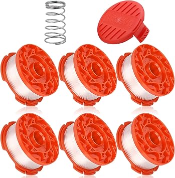 CMZST065/CMZST0653 Compatible with Craftsman Models CMCST900,CMESTA900,CMESTE920,CMCST915,CMEST913,CMZST120SC Weed Wacker String Trimmers, Spool Line 30 Feet 0.065-inch ,6 Spool + 1 Cap+1 Spring