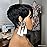 PangDongLai Pixie Cut Wigs for Women Chic Short Wigs for Daily Use Short Layered Pixie Cut Human Hair Wigs With Bangs Glueless Full Machine Made Wig Natural Black Color
