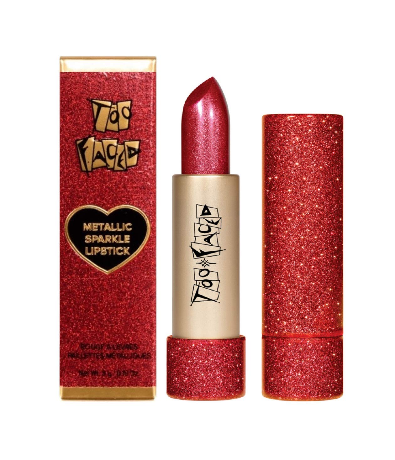 Too Faced Throwback Metallic Lipstick - Too Too Hot