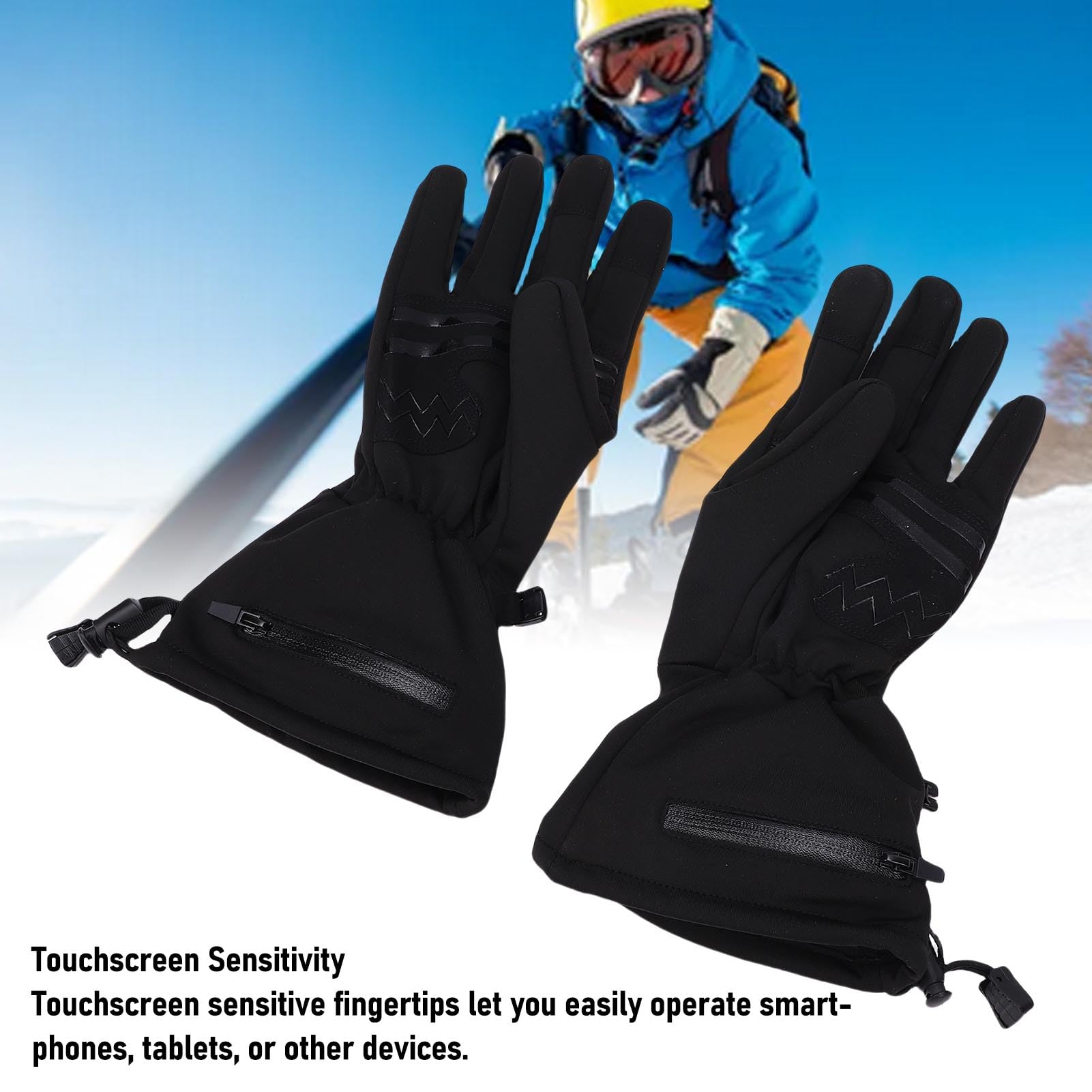 Forros de Guantes Calefactables con Pantalla Táctil Recargable, Guantes Gruesos y Cálidos para Ciclismo, esquí y Senderismo