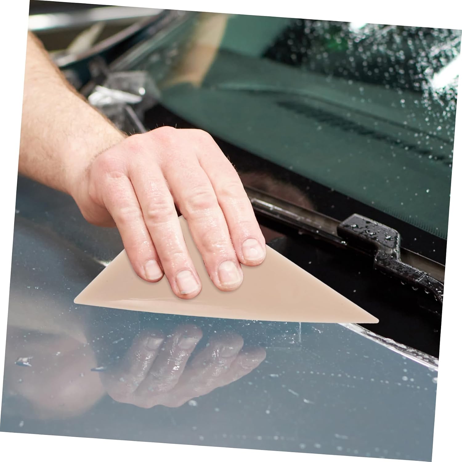 2pcs Car Film Installation Kit Plastic Squeegee Triangular Edging Tool Windshield and Privacy Film Removal Tool