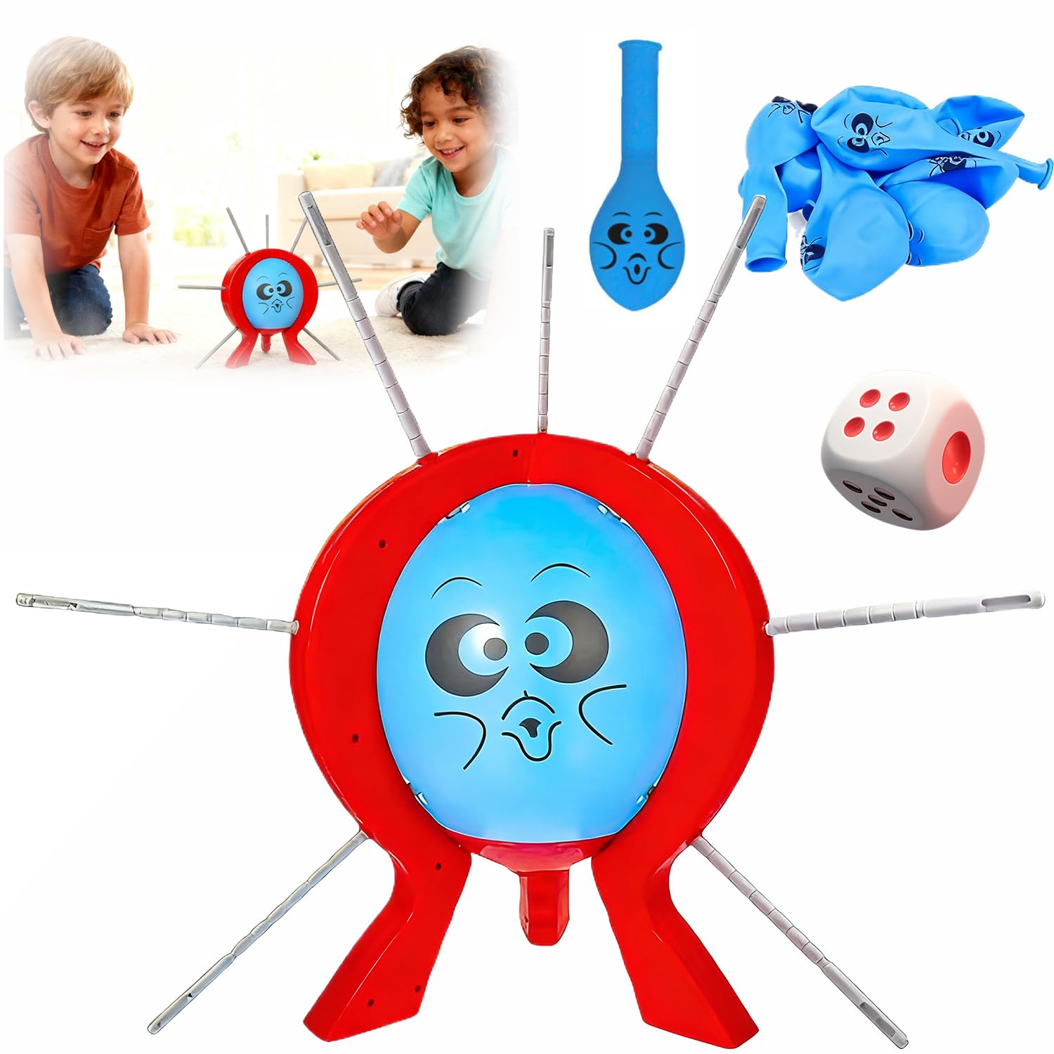 XUDUOO Balloon Burst Game, Family Games for Kids and Adults, Popping Interactive Toy for Parent-Child Game Desktop Toy, Tabletop Balloon Games for Christmas Birthday Party