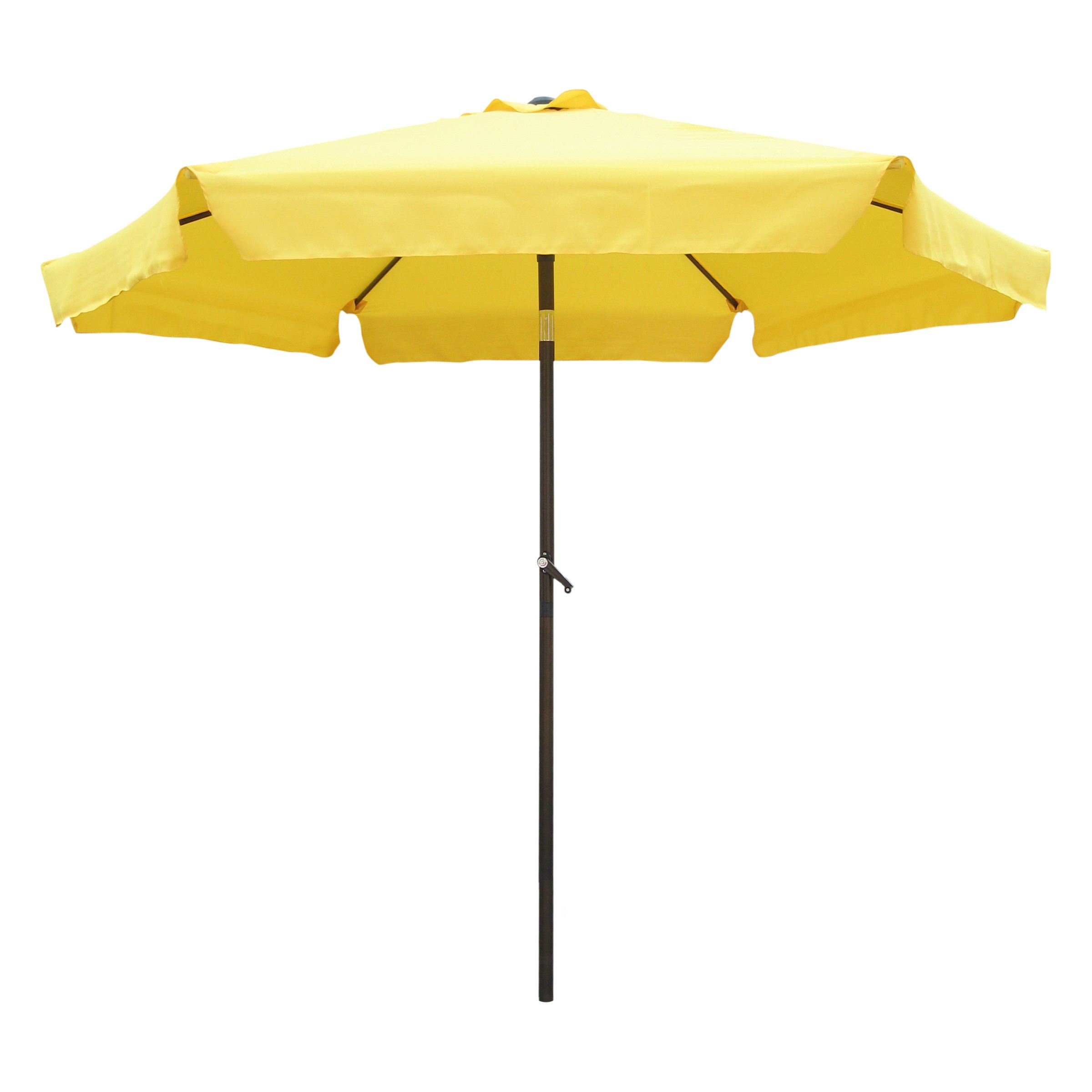 International Caravan Furniture Piece Outdoor 8 Foot Aluminum Umbrella, Yellow
