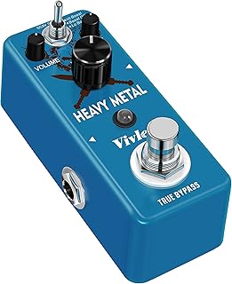 Vivlex LEF-305 Heavy Metal Distortion Guitar Effects Pedal Mini Analog Holy War Stompbox for Electric Guitar Full Metal Shell True Bypass Footswitch