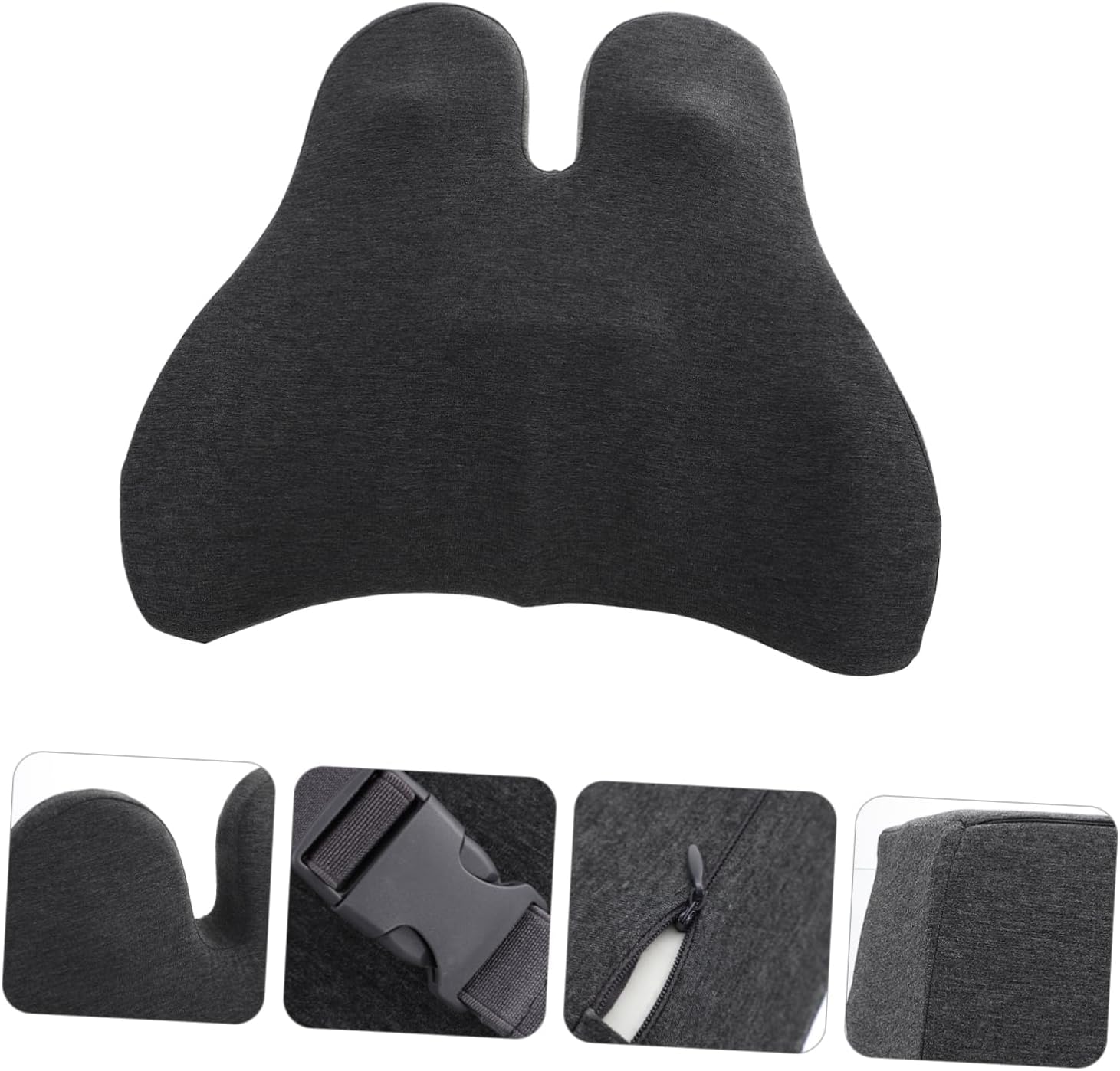 PRETYZOOM Memory Back Pillow Comfortable Waist Pillow for Office Home Car Travel Breathable Expandable Practical