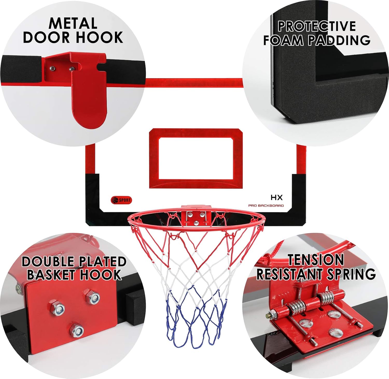 TeganPlay Over The Door Basketball Hoop Mini Basketball Hoop for Kids Teens Adults Indoor and Outdoor Play : Sports & Outdoors