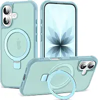 Capa compatível com iPhone 2025 com suporte magnético invisível de anel de vedação de grau militar, capa de telefone translúcida para iPhone 2025 de 6,1 polegadas [compatível com Mag-Safe