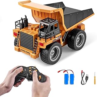 Sponsored You’re seeing this ad based on the product’s relevance to your search query.Learn more about this advertisement VEVOR RC Dump Truck, 9 Channel Dump Truck, Remote Controlled Dump Truck, 1:18 Dump Truck, RC Truck, Truck Toy with Metal Cabin and Light, 2 Rechargeable Batteries for Children from 8 Years