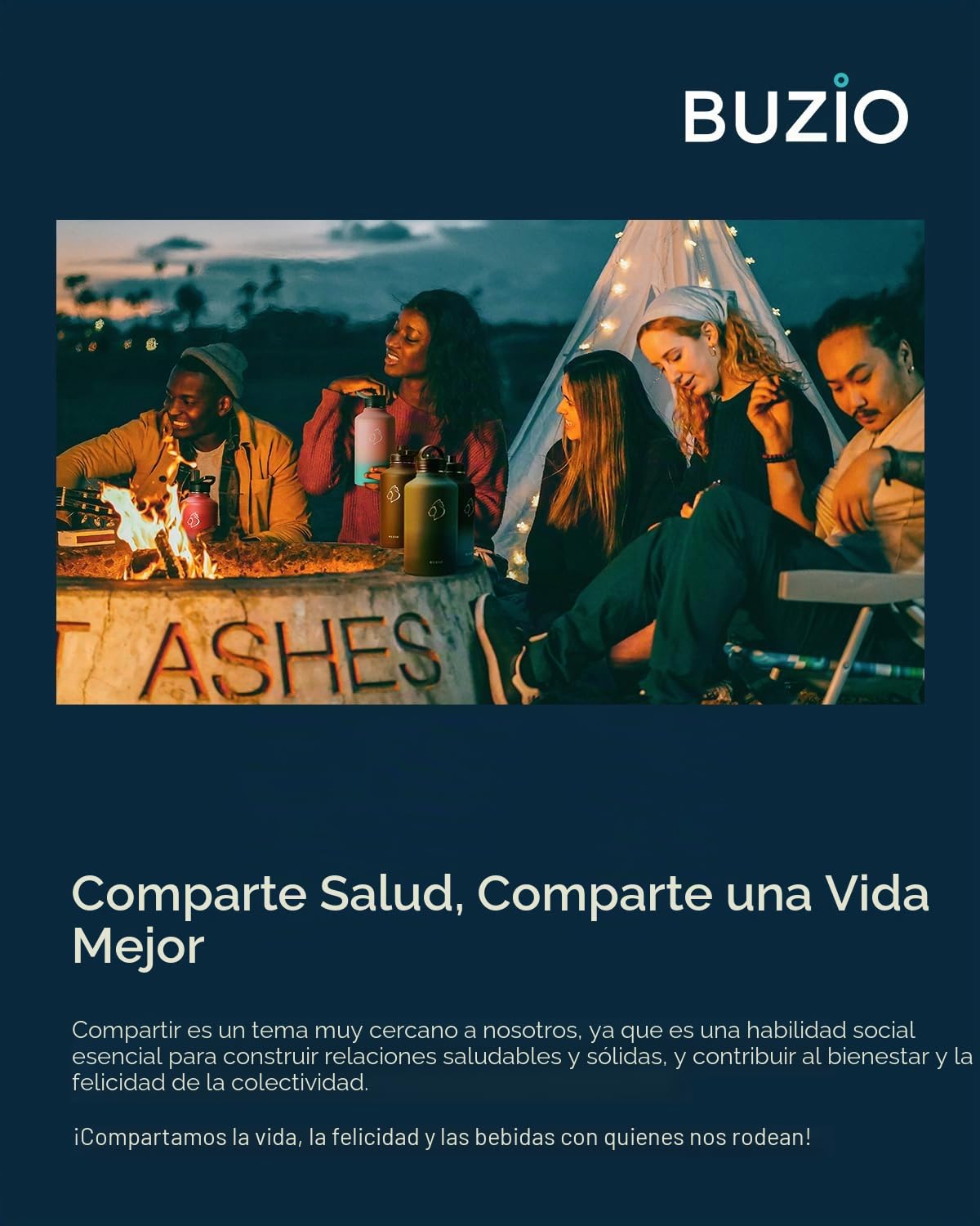 BUZIO Botella Termica 64 onzas, botella agua acero inoxidable botellas de agua, Sin BPA Mantiene Frío o Calor 48 Horas, rosa azul