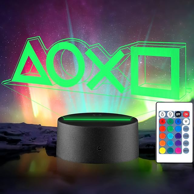 TENVAVA LED Night Light for Game Lovers 16 Color Change Decor Lamp with Smart Touch & Remote Control for Bedroom Home Decoration Gifts for Boys Girls