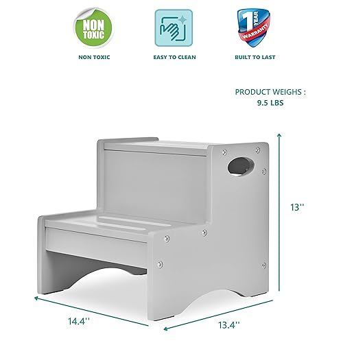 Miniatura 3 de Dream On Me Little Steps Taburete escalonado/base antideslizante, taburete multiusos para niños/taburete resistente y sólido para niños Pebble