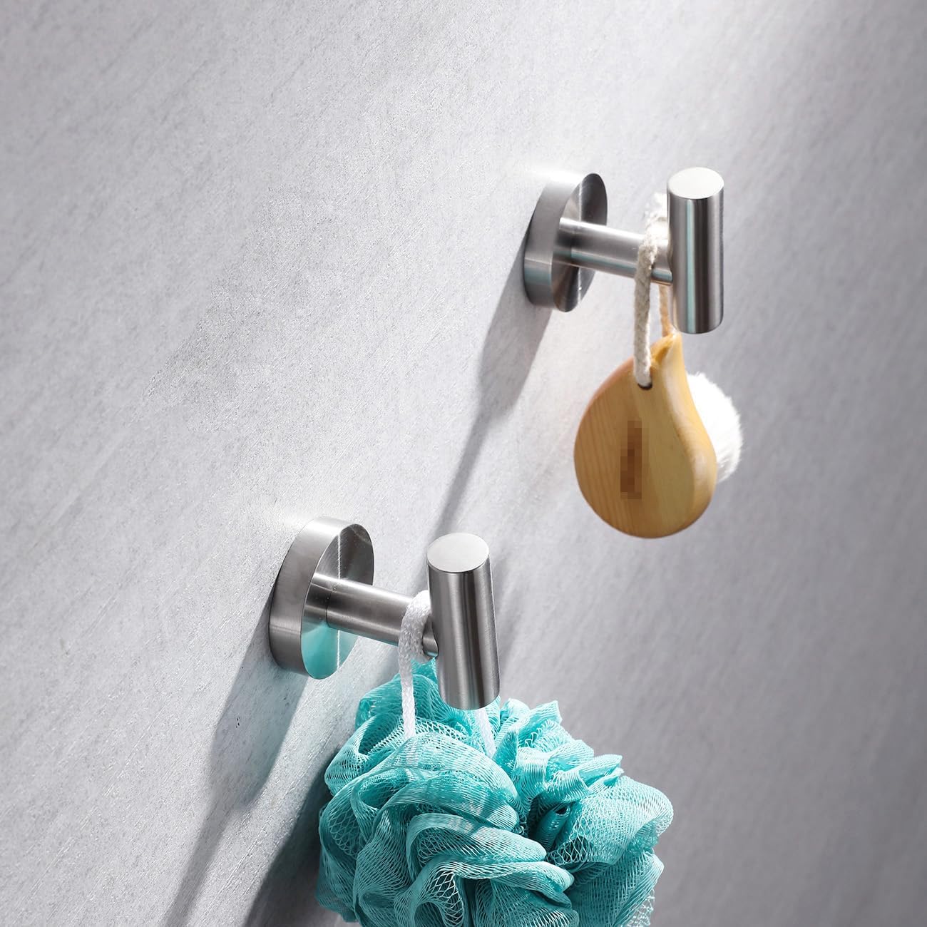 Miyili Bathroom Coat Hook SUS 304 Stainless Steel Towel/Robe Clothes Hook for Bath Kitchen Garage Heavy Duty Wall Mounted Brushed Finish 2 Pack, B01N2