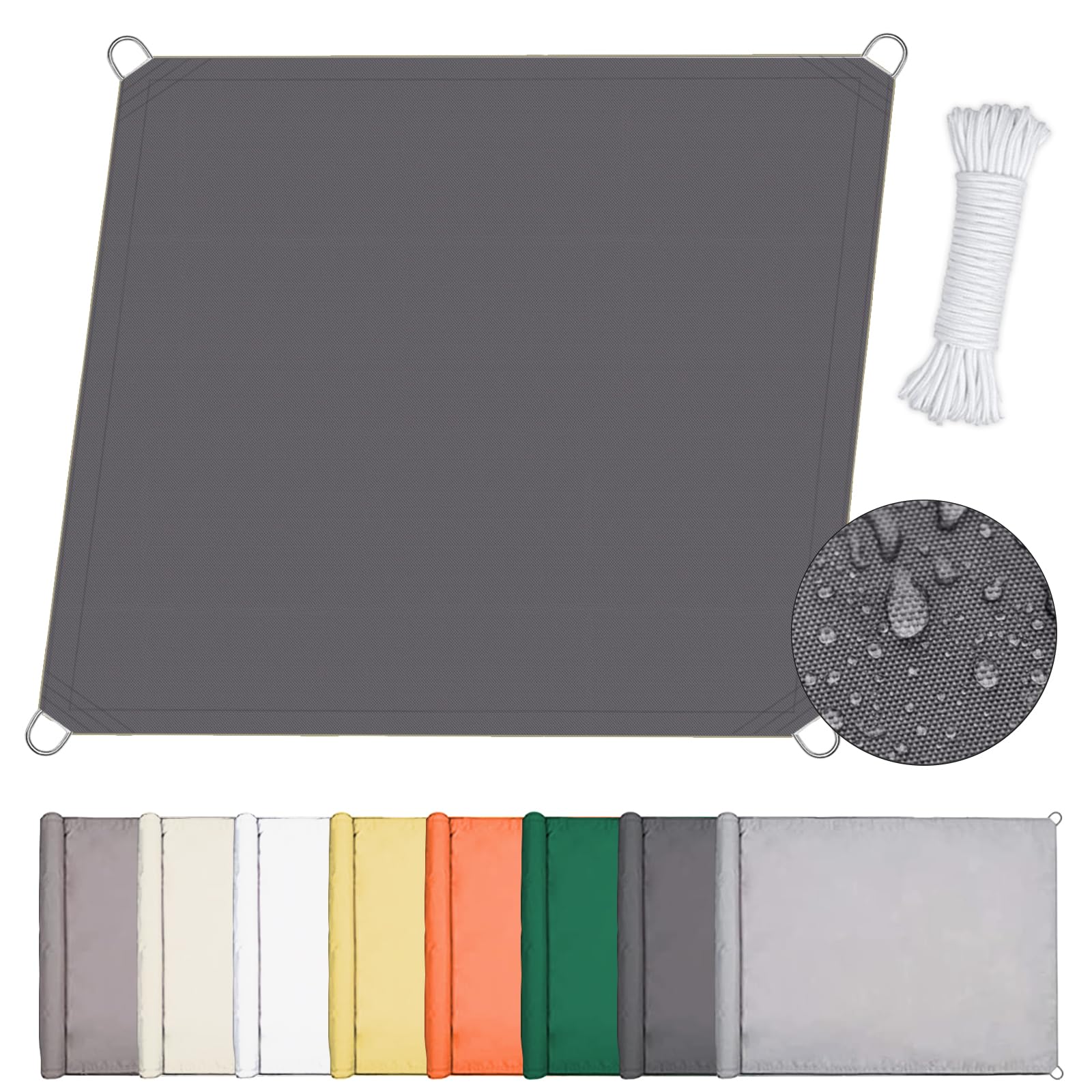 Sonnensegel Rechteck 5.5x8M – UV-Schutz Bis 98%, Wasserdicht & Reißfest Inkl. Befestigungsseilen Für Garten, Terrasse, Balkon