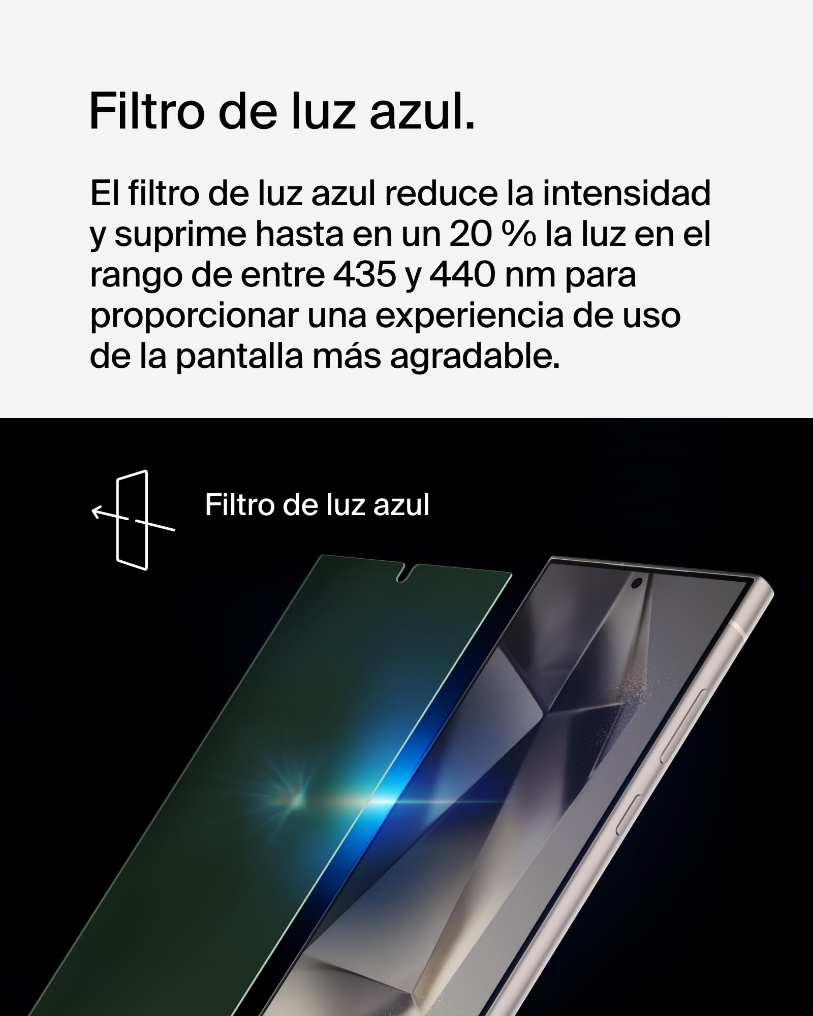 Belkin ScreenForce TrueClear Curve protector de pantalla para Samsung Galaxy S24 Ultra con cobertura de borde a borde, filtro de luz azul, aplicación sin burbujas con la bandeja de alineación fácil