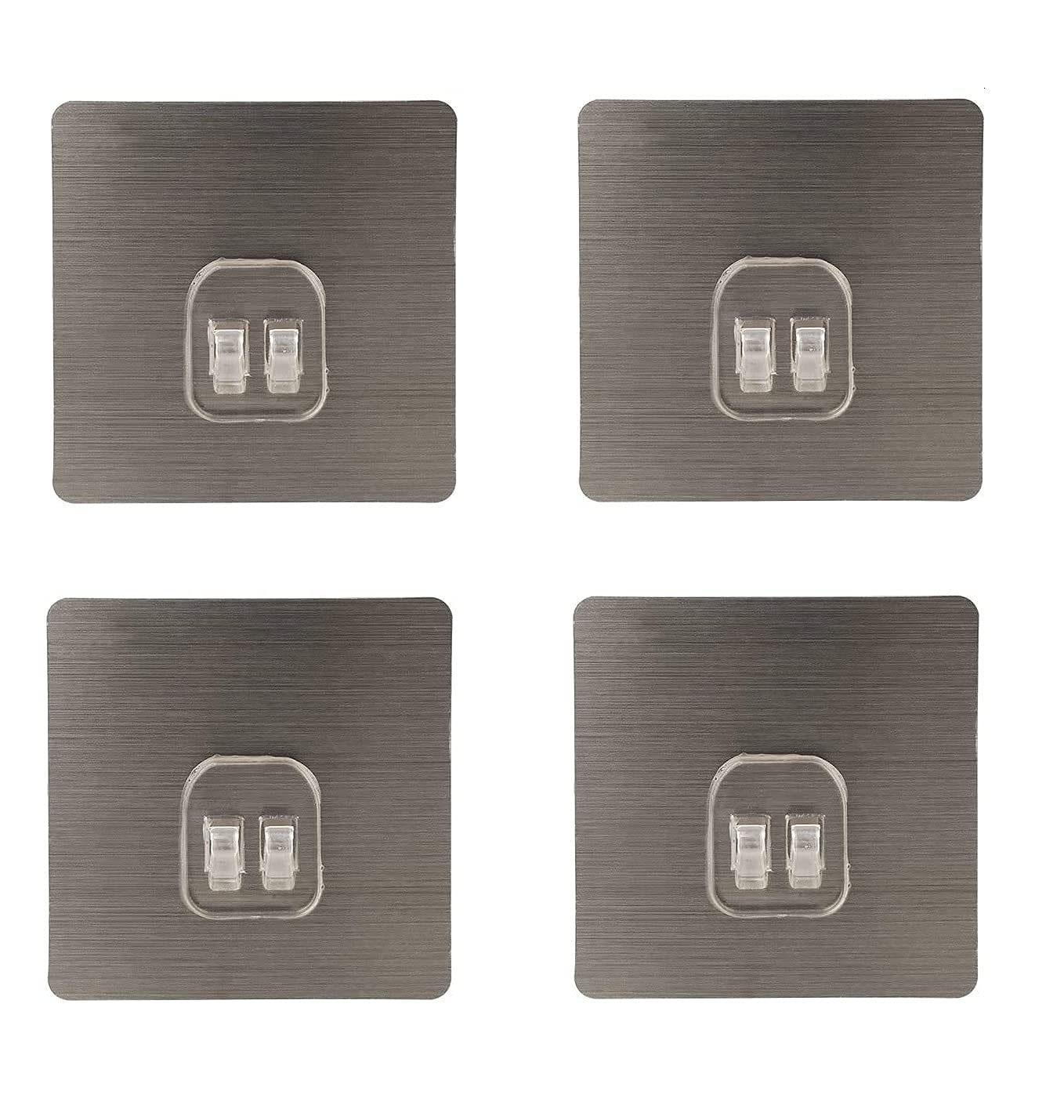 AMEZ Self Adhesive Wall Hooks Heavy Duty Hooks for Hanging 10KG (Max) Magic Stickers Hooks Seamless Transparent Adhesive Hooks for Hanging Keys (6)