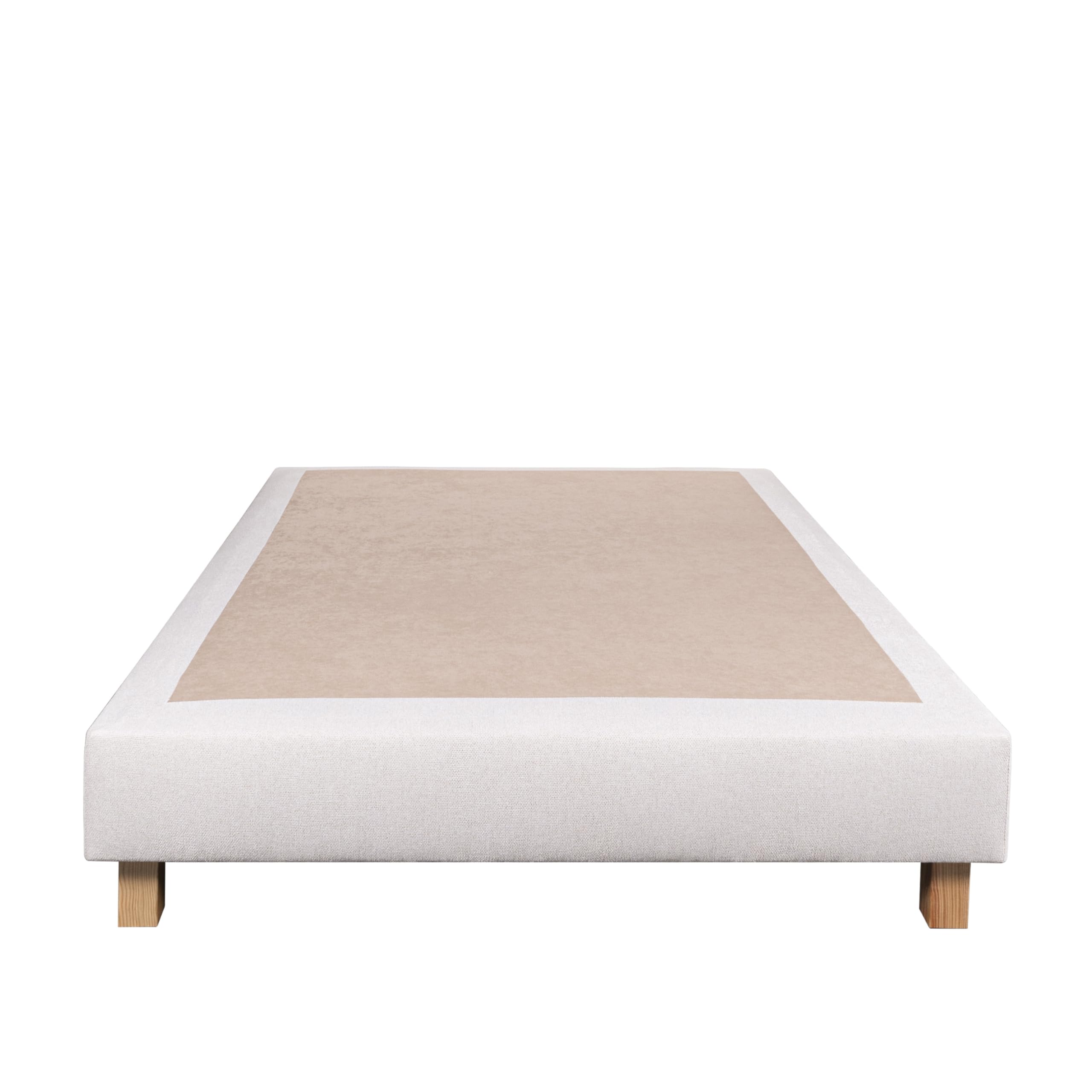 Sommier tapissier 140x190 structure bois massif renforcée avec pieds