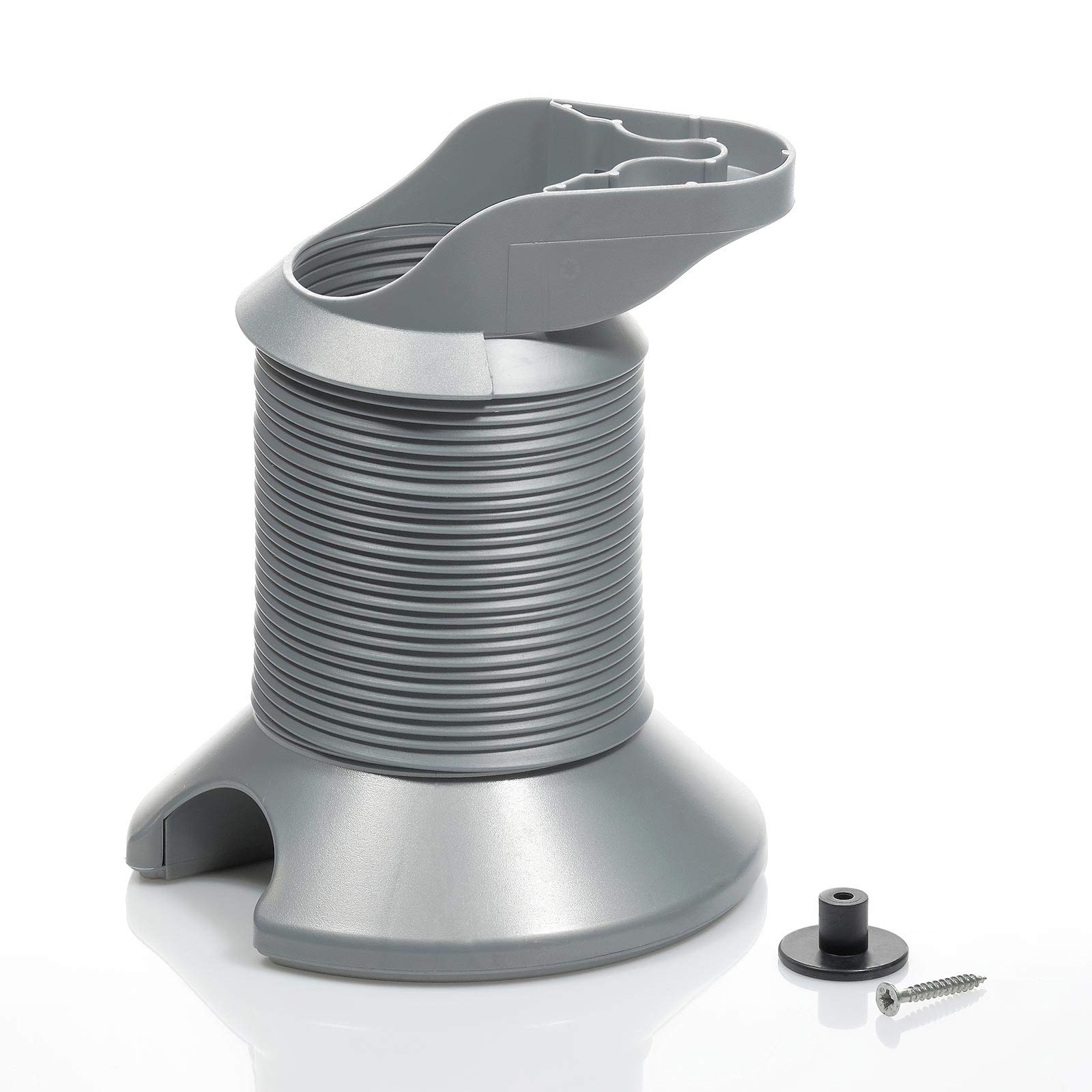 Ergobasis chemin de câbles vertical en forme de spirale, variable en hauteur env. jusqu’à 160 cm, couleur argenté