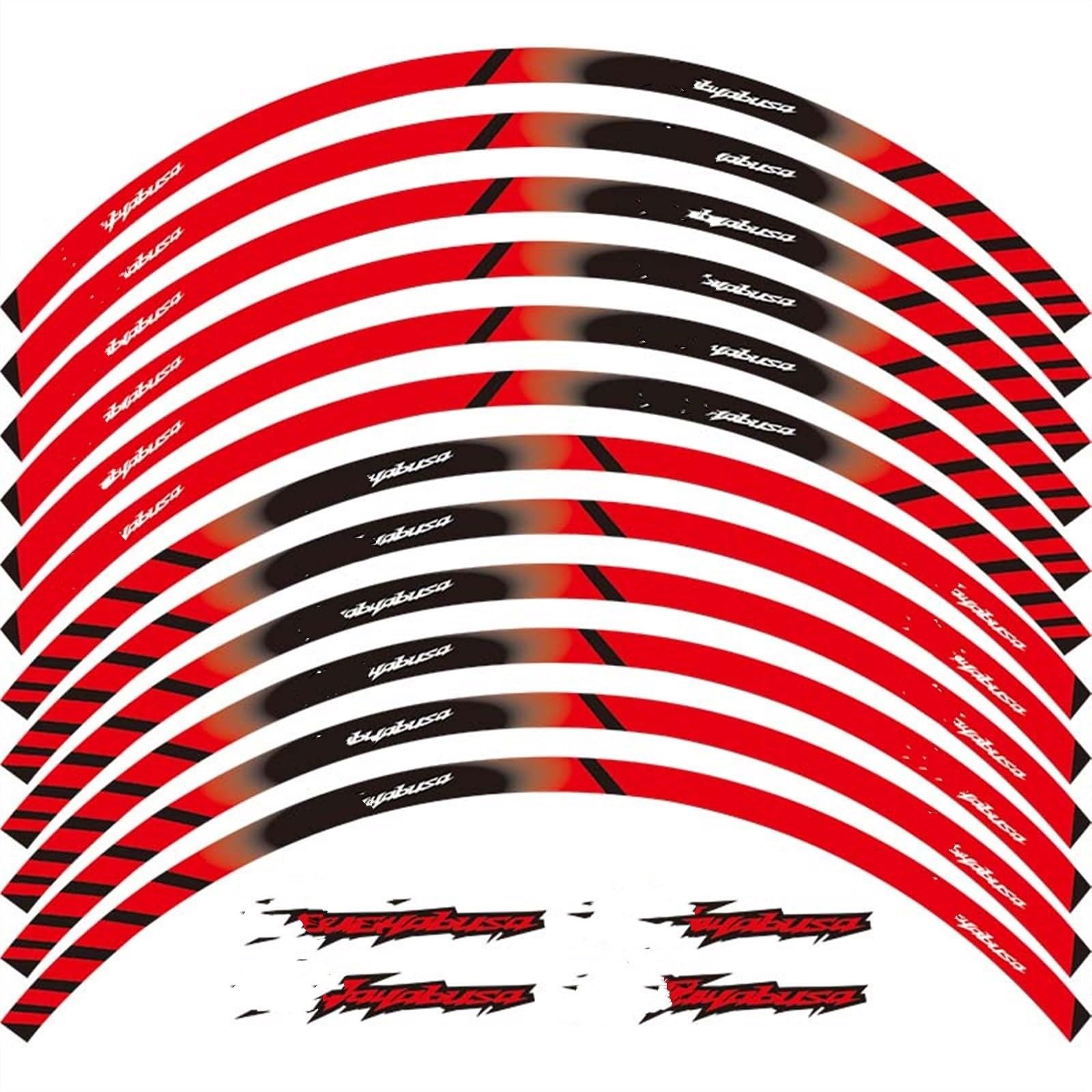 Motorcycle Wheel Sticker Rim Decal Hub Stripe Tape for Suzuki Hayabusa GSXR1300 GSX1300R GSXR1300R Decorative(Color1)