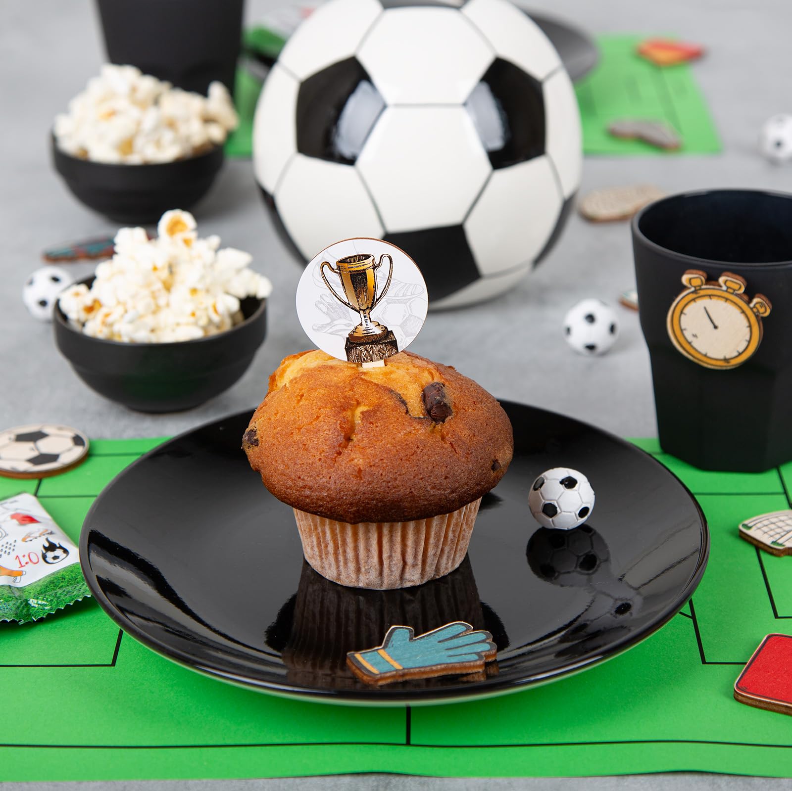 Logbuch-Verlag 48 pegatinas de fútbol para niños 4 cm decoración cumpleaños carpetas