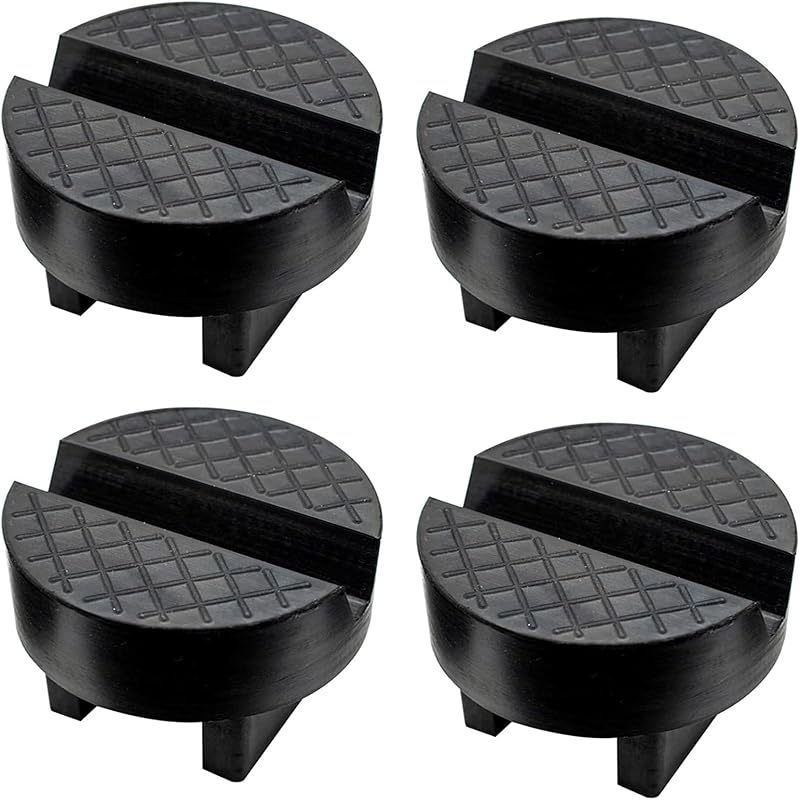 Kit de 4 Almofadas de Borracha para Macaco de Piso AUTOXBERT com Canaleta em V e Protetor para Ponto de Elevação
