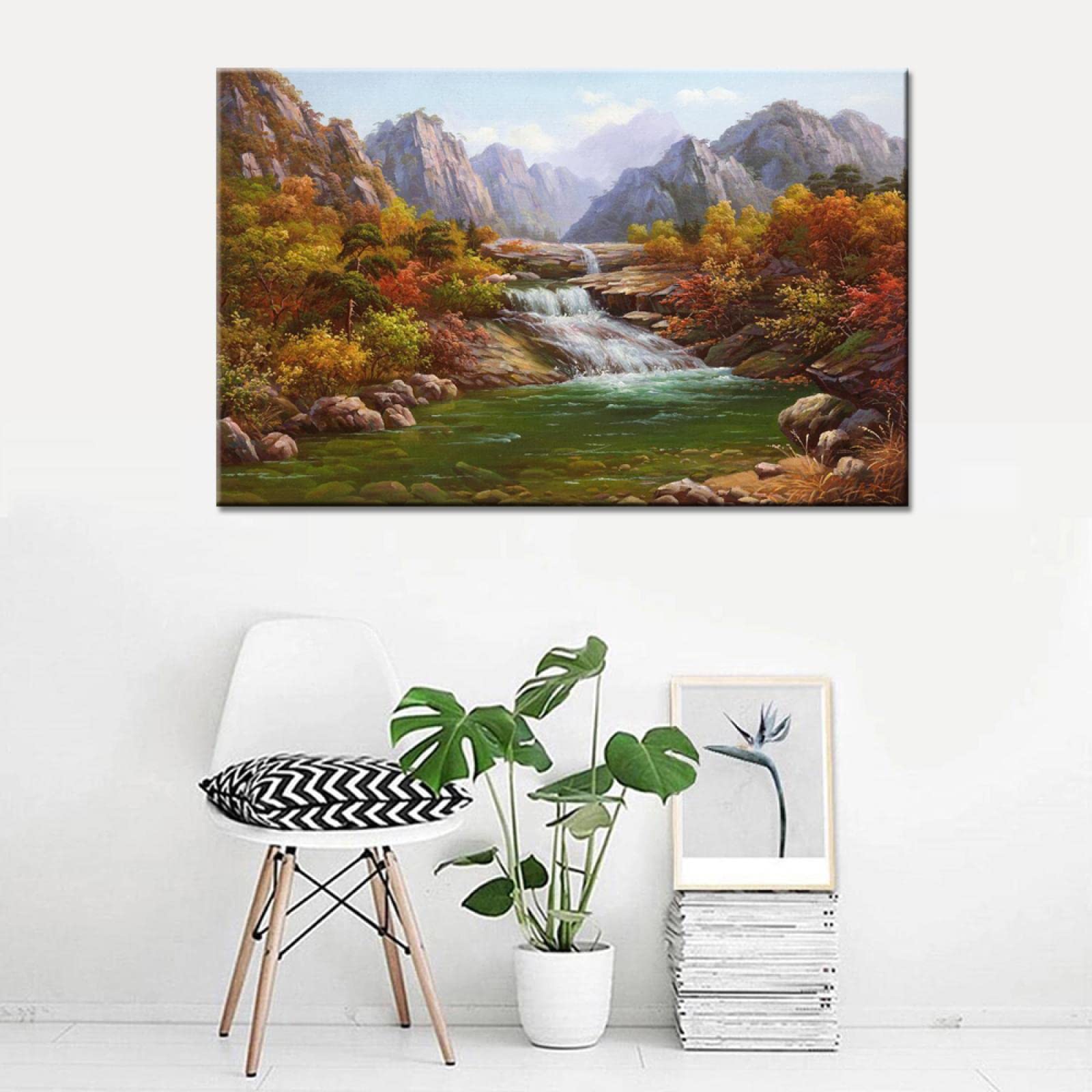 Quadro Su Tela 150x100cm Flusso Foresta Natura Stampe Immagini Quadri Murale - Foto 6