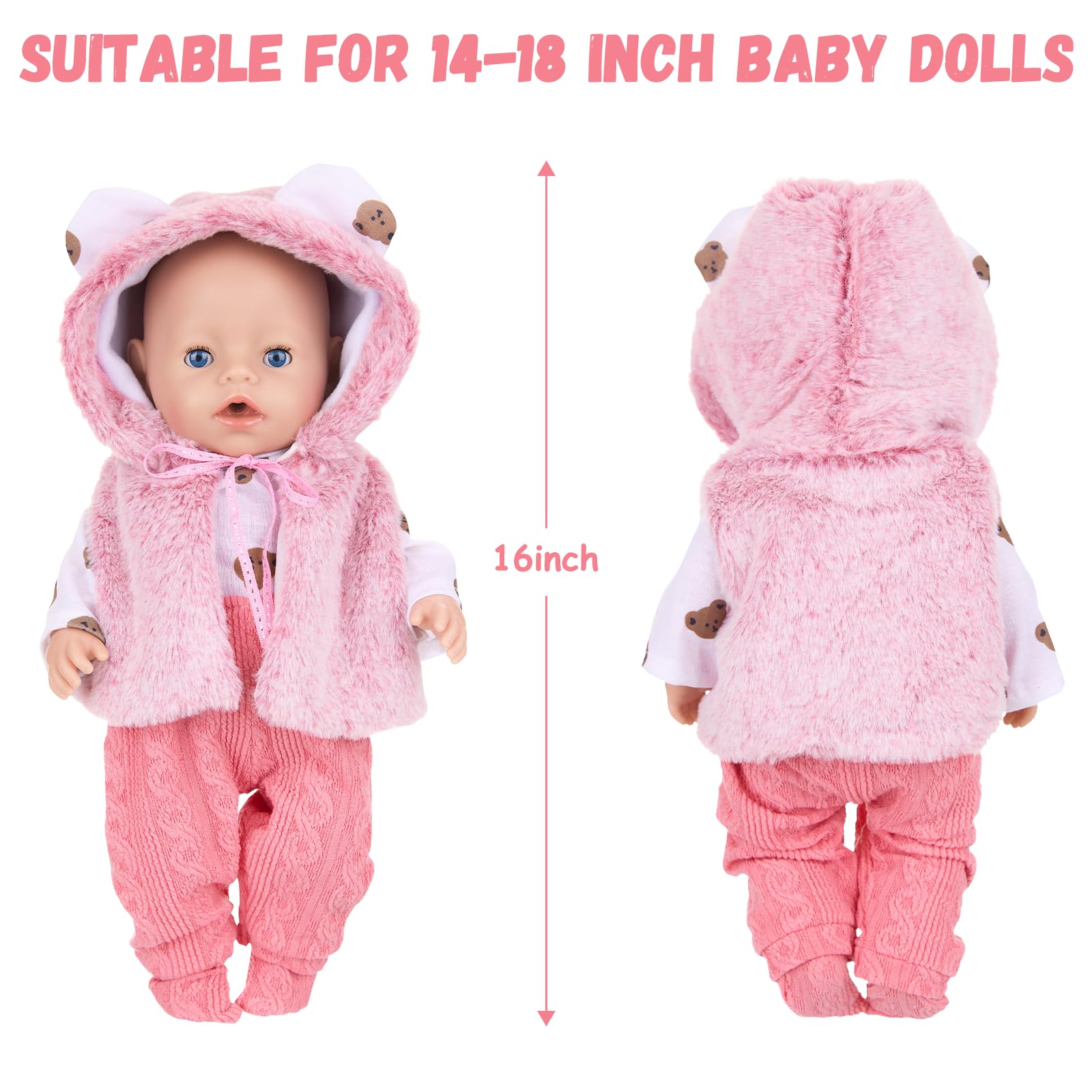 WanderGo Baby Doll Clothes for 35-43 cm Dolls - Image 3
