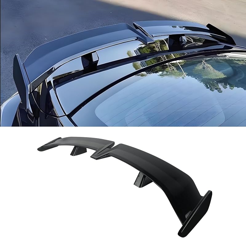 Universal Rear Spoiler 54 Inch Seagull PRO Style Matte Black Rear Trunk Spoiler Wing Lightweight Compatible with 3-Compartment Sedan with a Flat Trunk（Glossy Black）