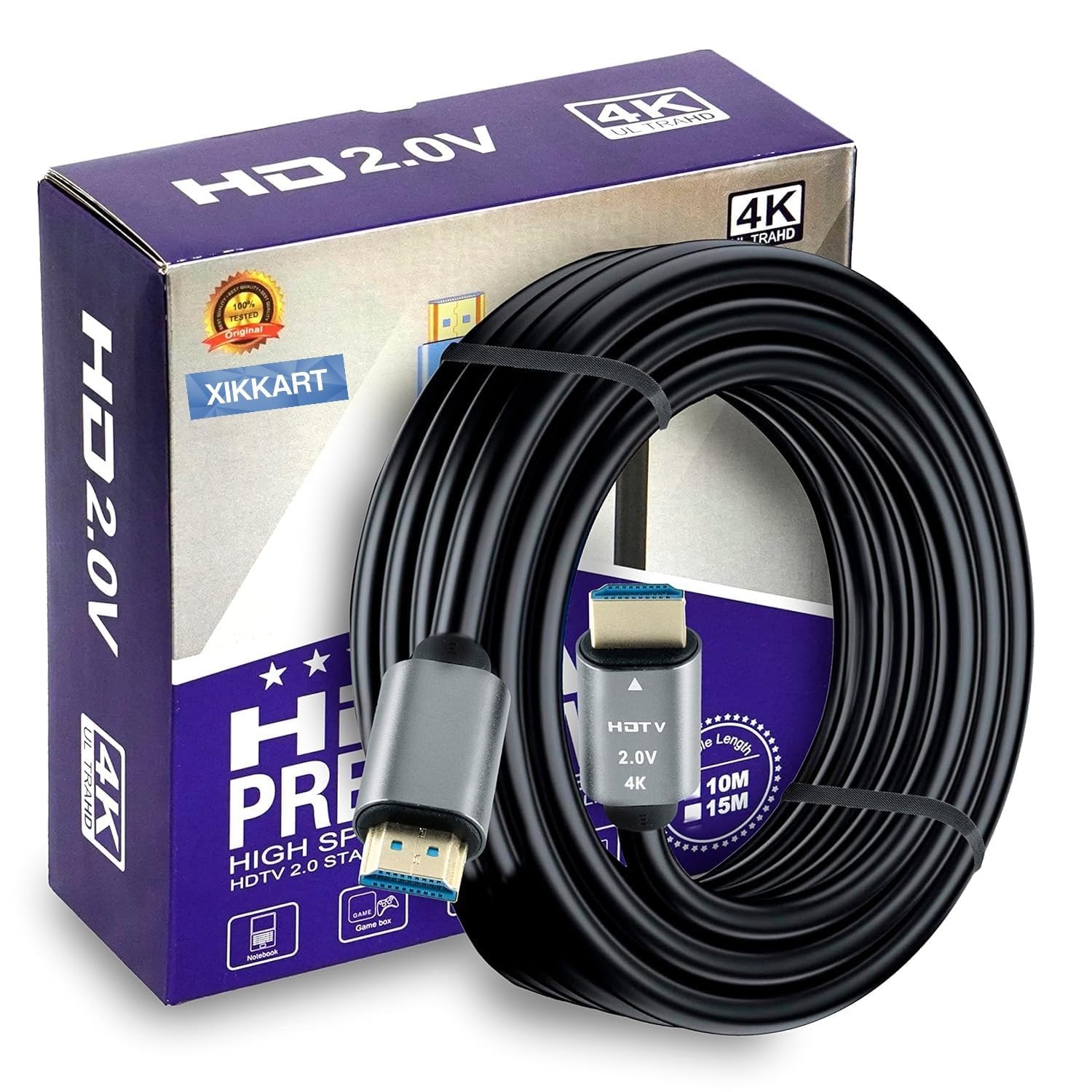 XIKKART 15M 4K Hdmi To Hdmi Cable|Hdmi V2.0|4K@60Hz Ultra High Speed Data Upto 18Gbps|3D Compatible With All Hdmi Devices Laptop Desktop Tv Set-Top Box Gaming Console|Hd Audio&Video 2160P (B0C9HMVW7T) Amazon Price History, Amazon Price Tracker