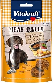 Vitakraft Meat Balls, Mini Meat Balls, Dog Treats, Perfect for a reward, without the addition of sugar (1 x 80 g)