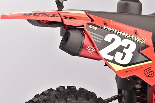 Miniatura 2 de Tubo De Escape De Aluminio 7075 Para LOSI 1:4 Promoto MX Motocicleta Dirt Bike RTR FXR LOS06000 LOS06002 Actualizaciones - Rojo