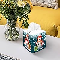 Vista 16 de Tissue Box Cover Square Decorative Tissue Box Holder Cute Funny Cube Tissue Case Cover-Alpaca Tissue Box Cover