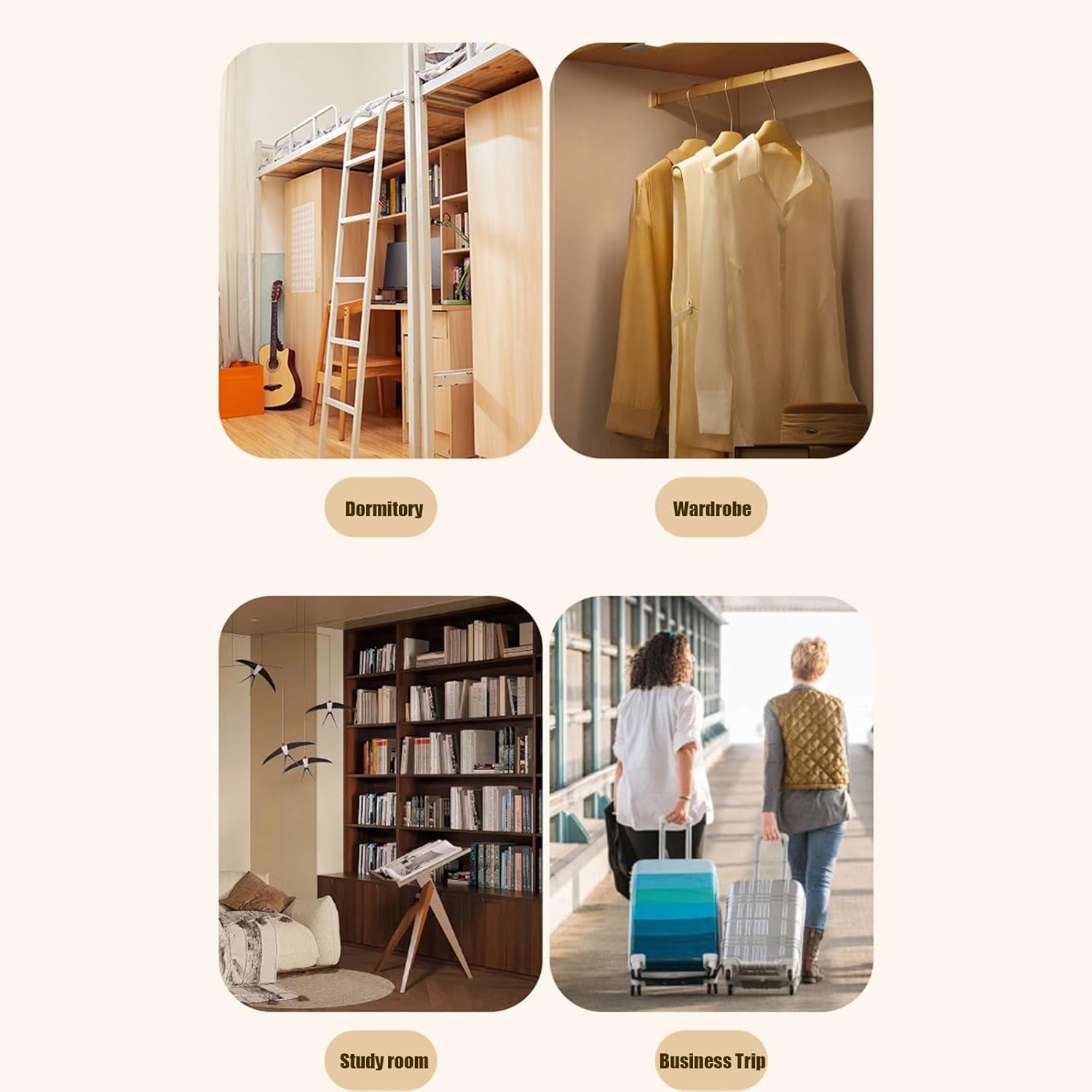 Pack of 6 Multiple Size Hanging Vacuum Storage Bags Offering Wrinkles and Protective Electric Pumps