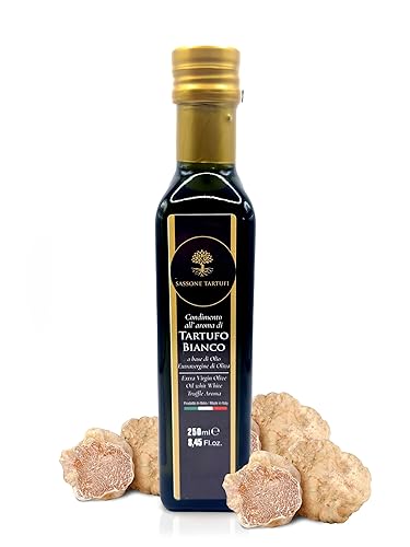 Aceite de oliva de trufa blanca extra virgen italiana, 100% italiano, aceite de oliva prensado en frío, aceite de oliva con sabor a trufa blanca,