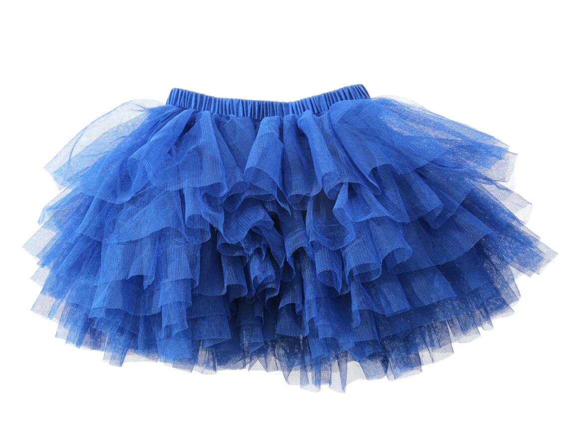 Eaasok Baby Girls' Tutu Skirt Toddler 6 Layered Tulle Tutus 1-8T Blue